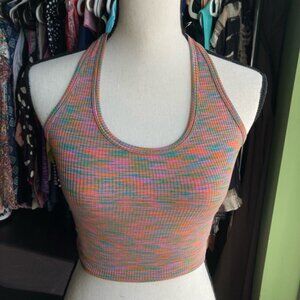 Women's HM Halter Top Size S Orange Pink